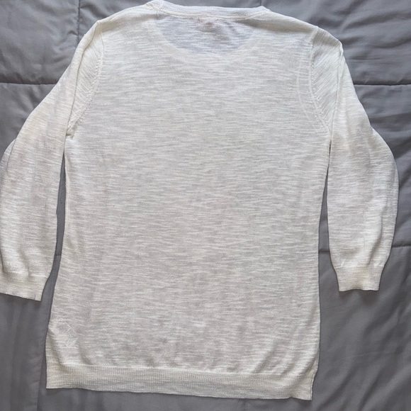Izod Women's White Crew Neck Sweater Size Medium - Picture 2 of 6